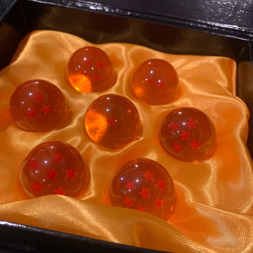 Dragon Ball Z Set of 7 Orange Star Balls in box case